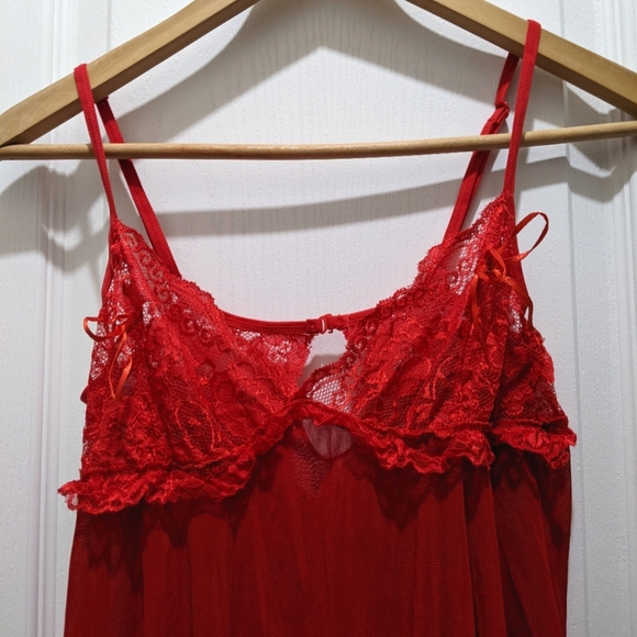 2/$45 Lingerie Lace and Netting Slip Dress - Picture 4 of 8